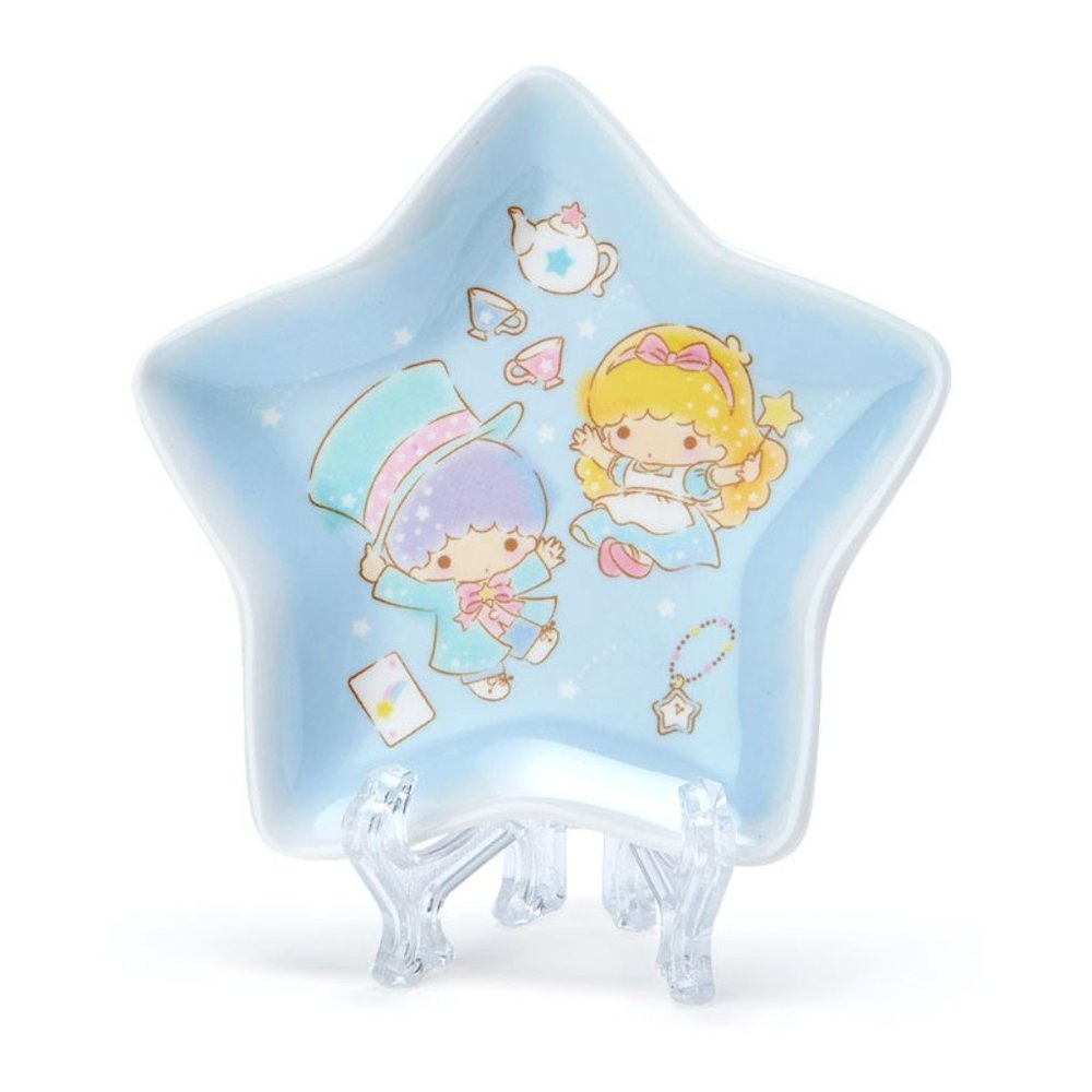 Little Twin Stars mini melamine plate - Blue
